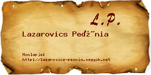 Lazarovics Peónia névjegykártya